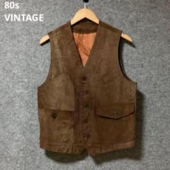 80s ヴィンテージ 豚革 ブラウン スエード ベスト ウェスタン - メルカリ