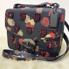 美品✨ コーチ COACH ショルダーバッグ 2way ターンロック ビジュー 