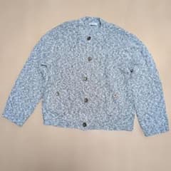 JEANASIS ジーナシス レトロメランジクルーネックカーディガン