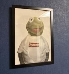 Supreme Kermit ニュースペーパー パロディー　アートポスターのサムネイル