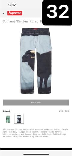 パンツ Supreme Damien Hirst Painter Jean all.webp