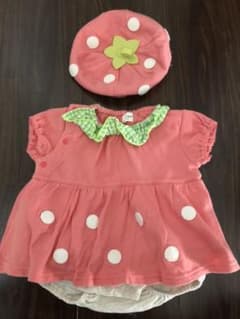 苺ロンパース　帽子付き★のサムネイル