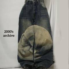 2000's archive paint baggy denim y2k - メルカリ