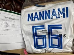 FIGHTERS MANNAMI 万波 66 直筆サイン入りユニフォーム - メルカリ