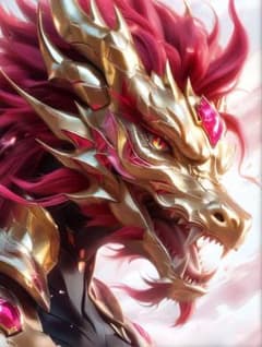 オリジナルAIアート 黄金の龍 ポスターa4ファイルで発送 - メルカリ