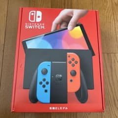 【中古】Nintendo Switch 有機ELモデル 青/オレンジ 箱傷ありのサムネイル