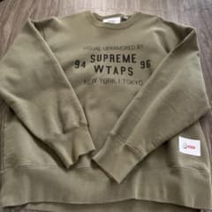WTAPS Supreme クルーネック スウェット オリーブ - メルカリ