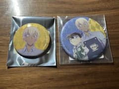 名探偵コナン 安室透 江戸川コナン AniーArt グリッター 特典 缶バッジ