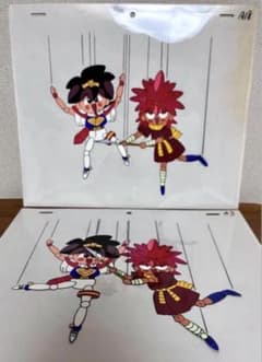 魔神英雄伝ワタル2 ワタルと海火子の操り人形　セル画　2枚セット　当時品 魔神英雄伝ワタル2 ワタルと海火子の操り人形 セル画 2枚セット 当時品