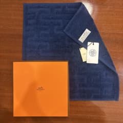 HERMES ネイビー タオルハンカチのサムネイル