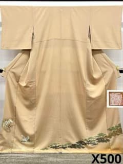 色留袖 琳派 作家物 落款入 一つ紋 鶴 鳥 金彩 正絹 X500 - メルカリ