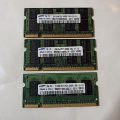 Samsung ノートPC用メモリ 2GB 2枚 + 512MB 1枚 - メルカリ