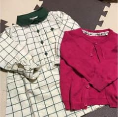 よぎ様専用！JUNKSTORE☆ワンピ・カーディガンセット90のサムネイル