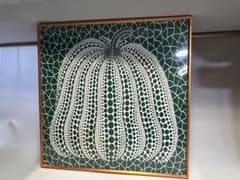 ペ*ョ様 カボチャのドットアート版画 風木製フレーム付きのサムネイル