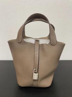HERMES エルメス ピコタンロック PM レザー エトゥープ R刻 2014 