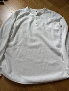 Thumbnail of UNIQLO ユニクロ　ワッフル　ヘンリーネックT 長袖 ホワイト XXL