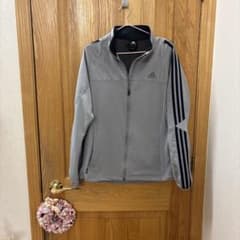 adidas 메쉬 저지 재킷 L 그레이