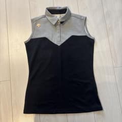 DESCENTE レディース ノースリーブシャツ グレー/ブラックのサムネイル