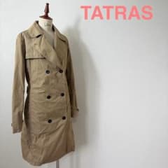 【美品】TATRAS タトラス ダブルトレンチコート　サイズ 02 ベルト欠品 TATRAS トレンチコート ベージュ ダブルボタン - メルカリ