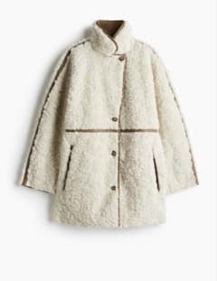 H&M フラッフィコート　アイボリーのサムネイル