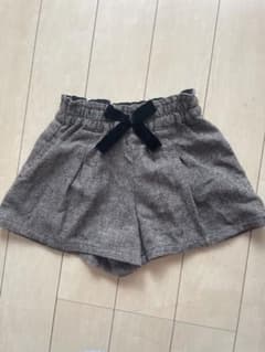 キッズ パンツ キュロットリボン付き 茶系　105-115cmのサムネイル