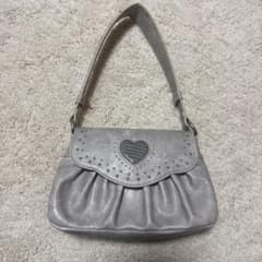 MOUSSY グレー ハンドバッグ ハート型装飾のサムネイル