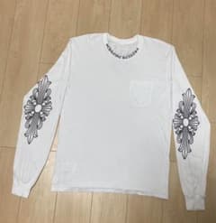 クロムハーツ　ネックロゴ　ロンＴ　ホワイト　Ｌ　美品のサムネイル