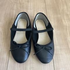 GLOBAL WORK ブラックバレエシューズ 18.0のサムネイル