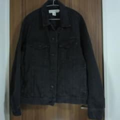 L.O.G.G. H&M 　黒　ブラックデニムジャケット Mサイズ　両ポケットのサムネイル