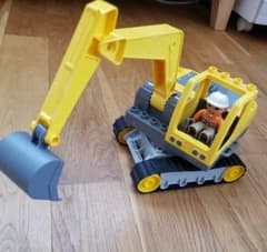 レア　LEGO　レゴ　デュプロ　ショベルカー　人形　セットのサムネイル