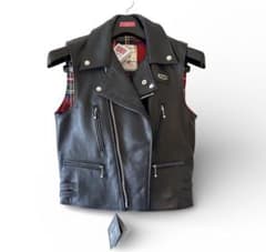 新品未使用Lewis Leathers ライダースベスト　ラットランドシープ38のサムネイル