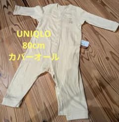 ユニクロ ベビー服 カバーオール キリン 80 ロンパースのサムネイル