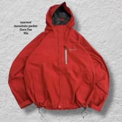 MマーモットマウンテンパーカーGore-Tex90s刺繍ロゴ古着赤 マーモットマウンテンパーカーGore-Tex90s刺繍ロゴ古着赤vintage