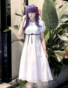 Fate stay night間桐桜コスプレ白いワンピースリボンのサムネイル