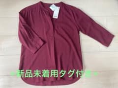 UNIQLO⭐︎新品未使用タグ付きレーヨン七分袖スキッパーブラウスのサムネイル