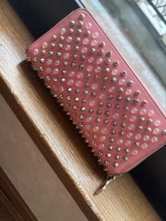 Christian Louboutin スタッズ 長財布 ピンクのサムネイル