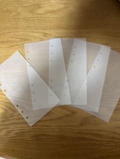 5枚セット プラスチックリフィル 6穴のサムネイル
