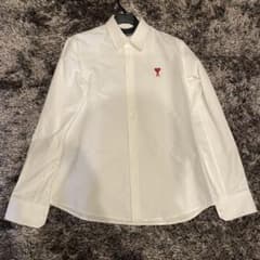 破格 美品 アミパリ ami Paris オックスフォードシャツ サイズ38 白