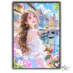 Thumbnail of "一点物" コルマールの風と花の午後 | 花咲く運河 Re-10050