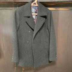 Ted Baker ダークグレー ピーコート ウールコート　多少使用感ありのサムネイル