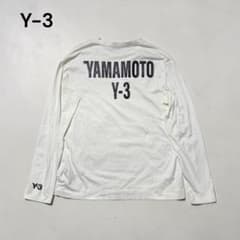 Y-3 ワイスリー バックプリントTシャツM ビッグロゴロンT ヨウジ 