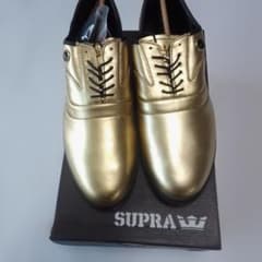 SUPRA GRECO ゴールド ブラック スニーカー 28.5cm