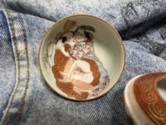 古九谷 金彩赤絵鳳凰 春画図蓋付 珍味入れ - メルカリ