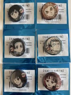 鬼滅の刃 柱稽古編 2話 32mmくじ引き缶バッジ 冨岡義勇 煉獄杏寿郎 他