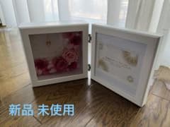 ホワイト フラワーボックス フォトフレーム 時計のサムネイル