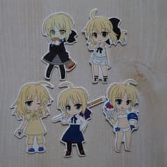 피클리 미니 스티커 [Fate / stay night] 세이버 5 장 세트