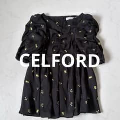 美品 セルフォード /CELFORD 小花刺繍ペプラムブラウス 25SS - メルカリ