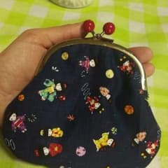 大きめのがま口財布ハンドメイドのサムネイル
