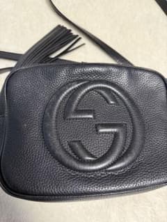 GUCCI ブラックレザー ショルダーバッグのサムネイル