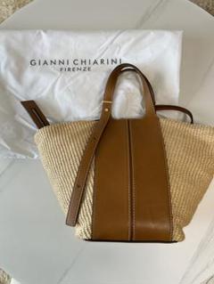 GIANNI CHIARINI かごバッグ ベージュ ブラウン GIANNI CHIARINI かごバッグ ベージュ - メルカリ